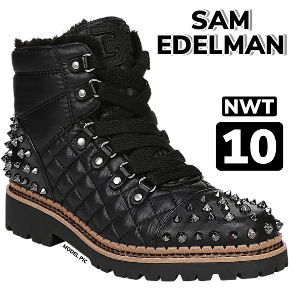 Sam Edelman Shoes - NWT Sam Edelman Bren Quilted Spiked Boots (10)